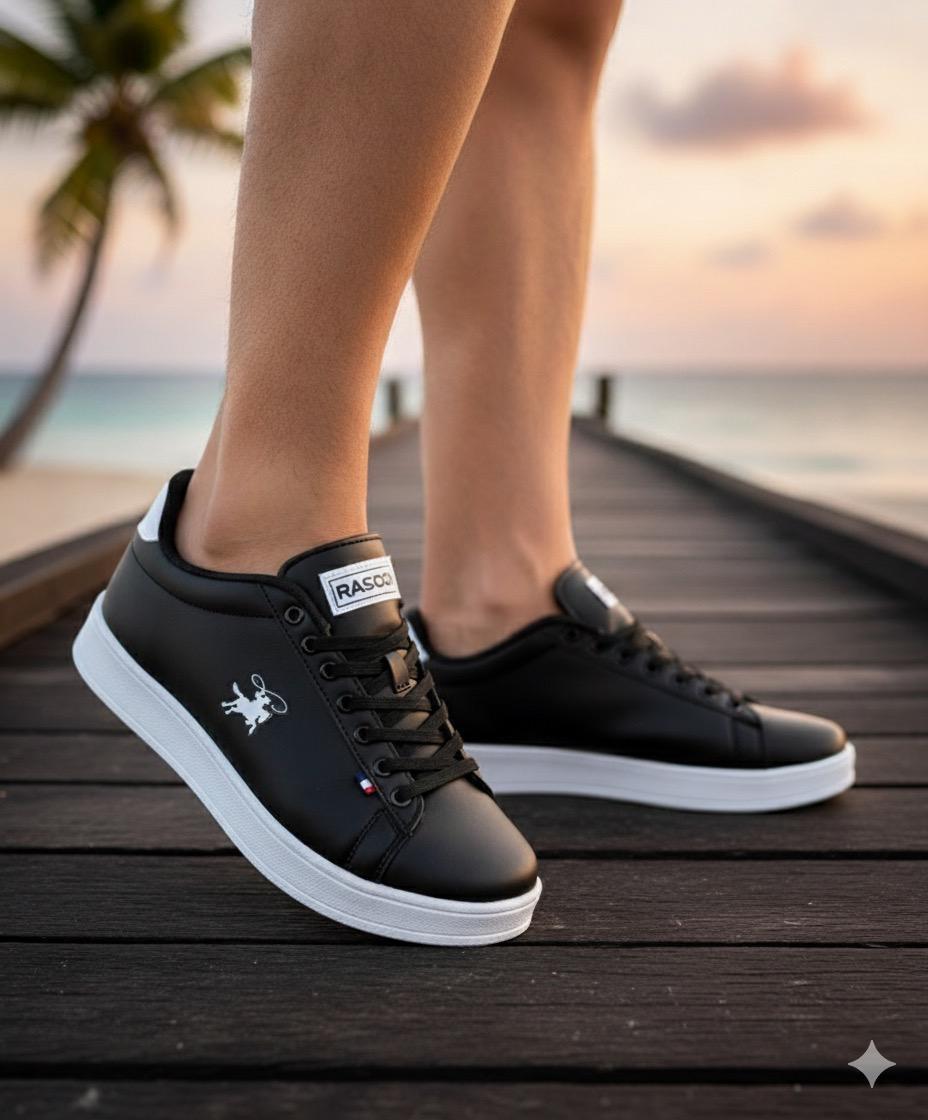 RASCOON ERKEK SNEAKER 040 SİYAH BEYAZ